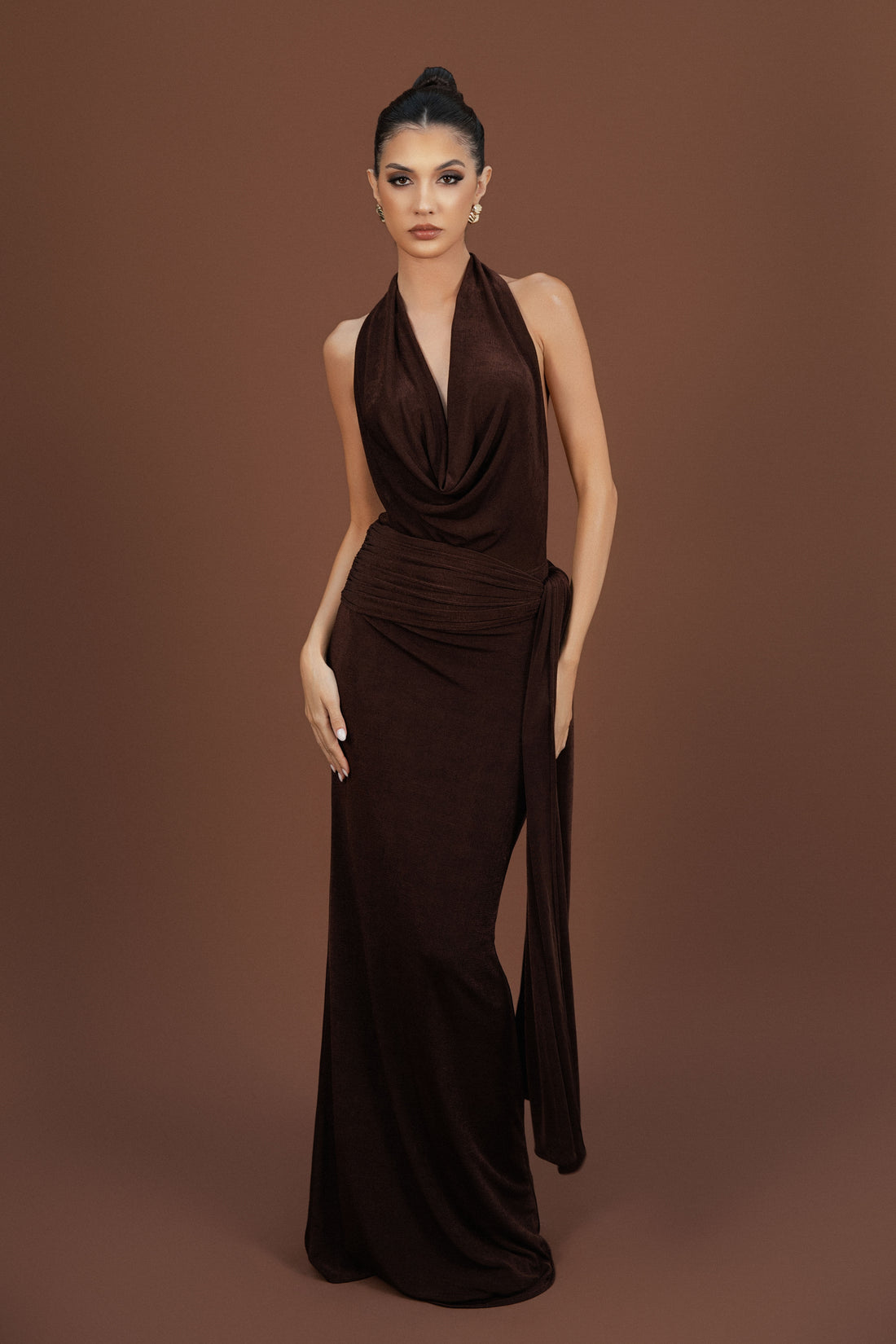 Valeria Gown Chocolate