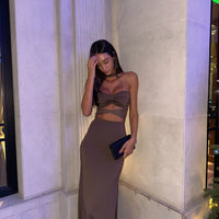 Monique Maxi Dress Brown