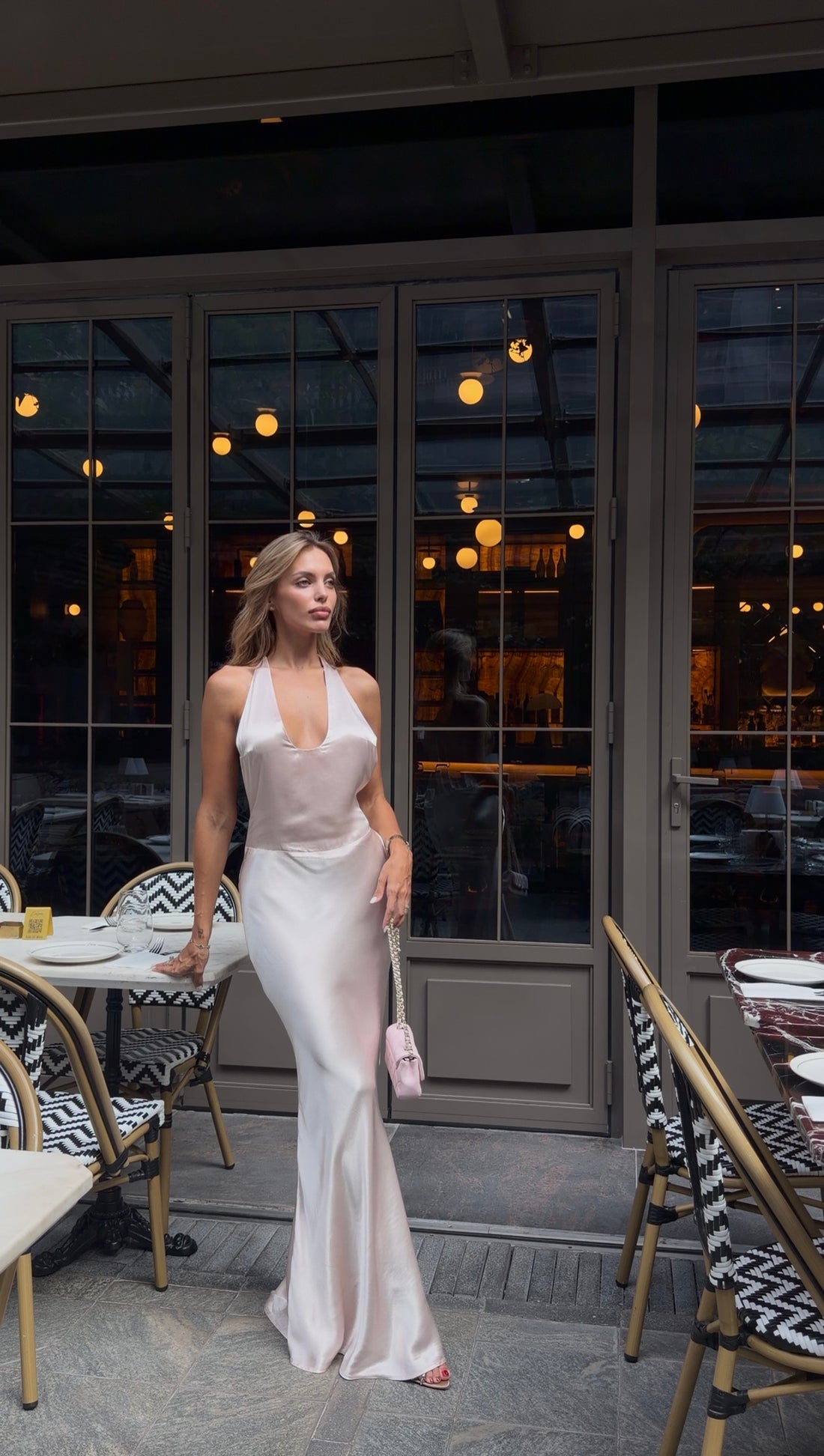 Seraphina Viscose Gown Baby Pink