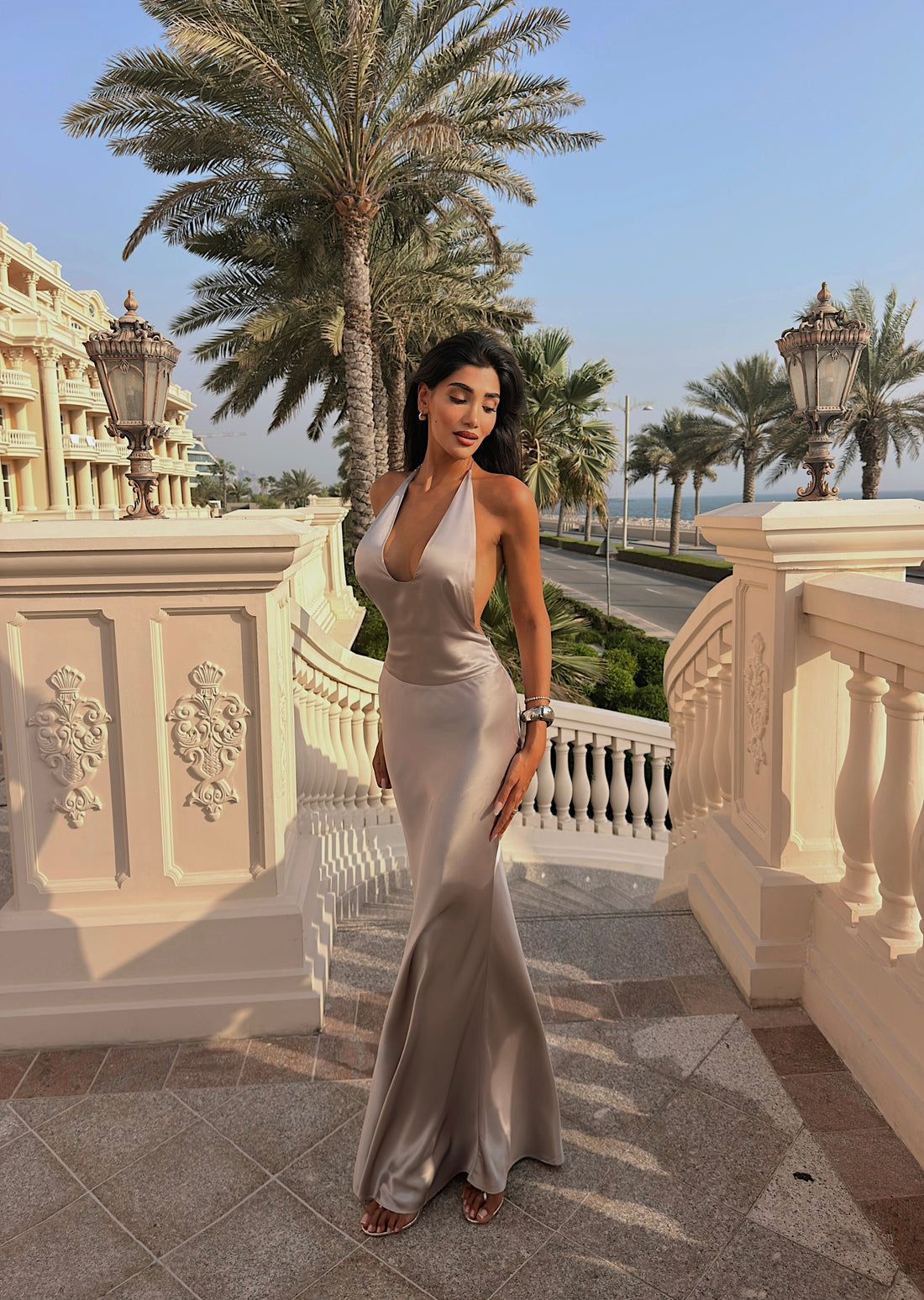 Seraphina Viscose Gown Silver